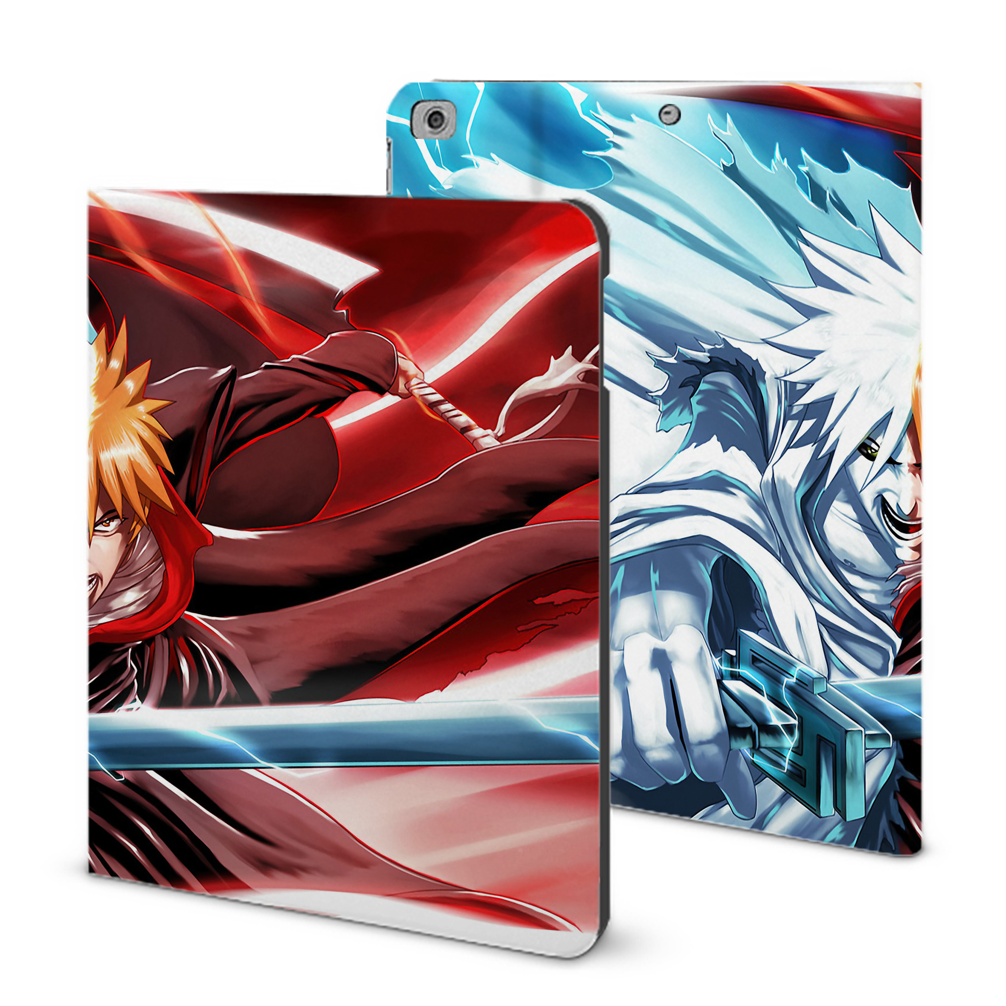（画像用） ブリーチ BLEACH IPad ケース ブック型 PUレザー TPU 耐衝撃 軽量 薄型 ペン収納なし 全面保護 IPad 各モデル対応